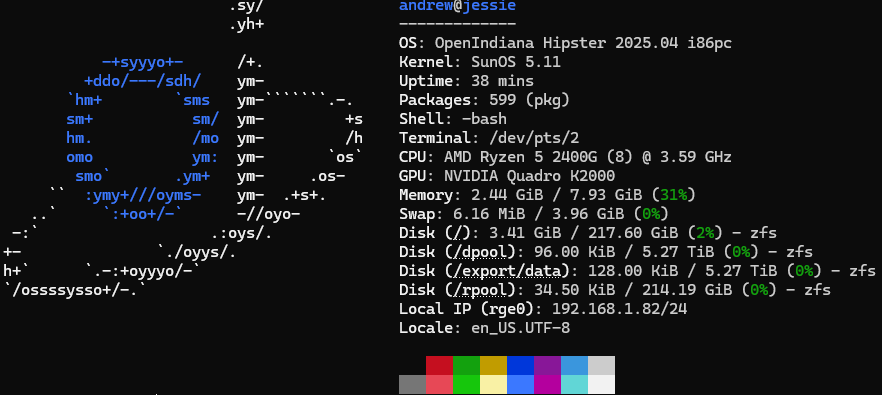 OpenIndiana FastFetch